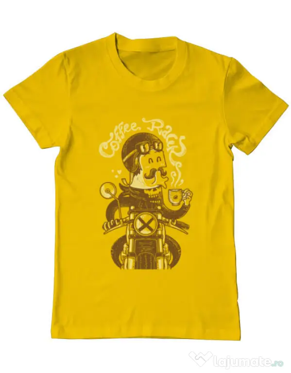 Tricou ADLER barbat Coffee Racer Galben