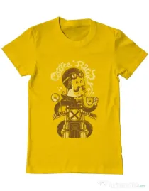 Tricou ADLER barbat Coffee Racer Galben