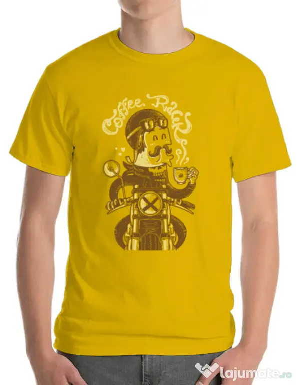 Tricou ADLER barbat Coffee Racer Galben