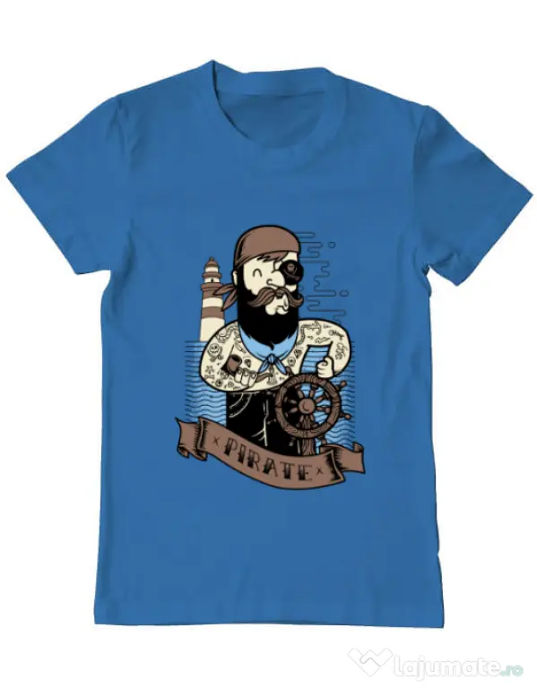 Tricou ADLER barbat Adventure of the Sea Albastru azuriu