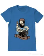 Tricou ADLER barbat Adventure of the Sea Albastru azuriu