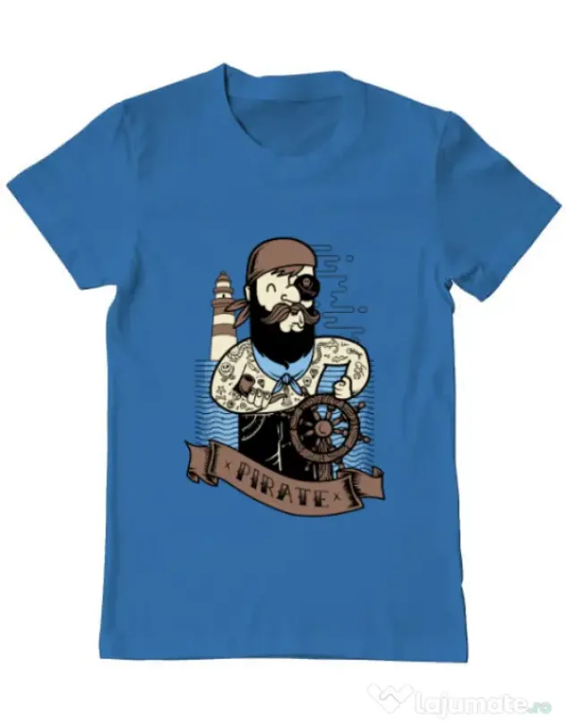 Tricou ADLER barbat Adventure of the Sea Albastru azuriu
