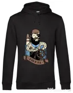 Hoodie barbat cu gluga Adventure of the Sea Negru