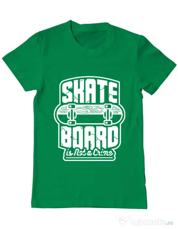 Tricou ADLER barbat Skate Board Verde mediu