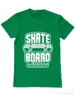 Tricou ADLER barbat Skate Board Verde mediu