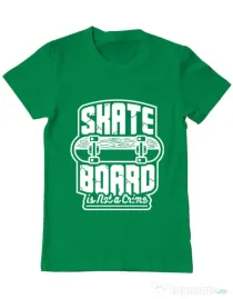 Tricou ADLER barbat Skate Board Verde mediu