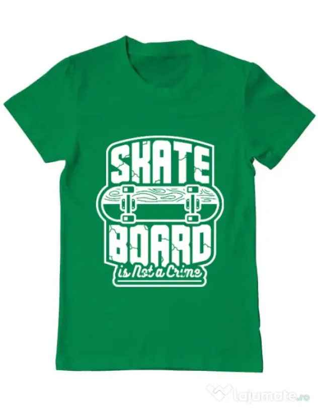 Tricou ADLER barbat Skate Board Verde mediu