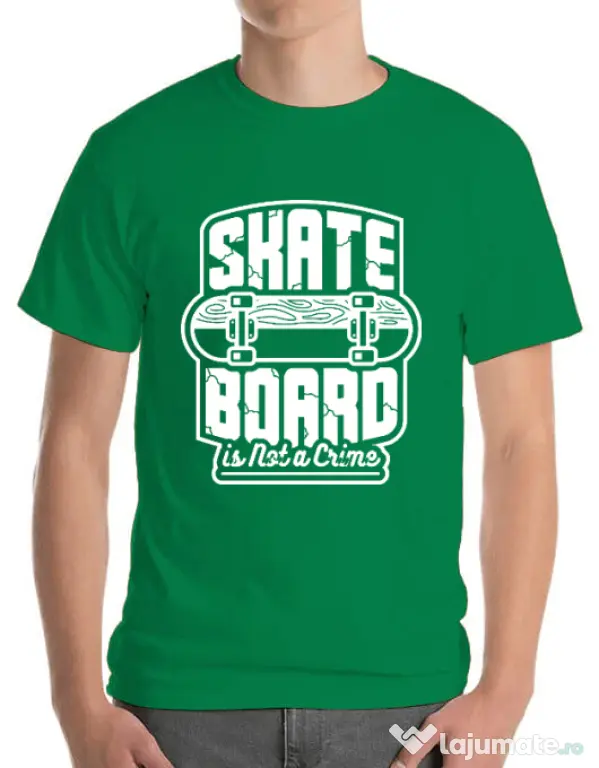 Tricou ADLER barbat Skate Board Verde mediu