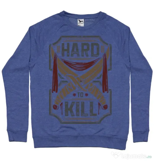Bluza ADLER barbat Hard To Kill Albastru melanj