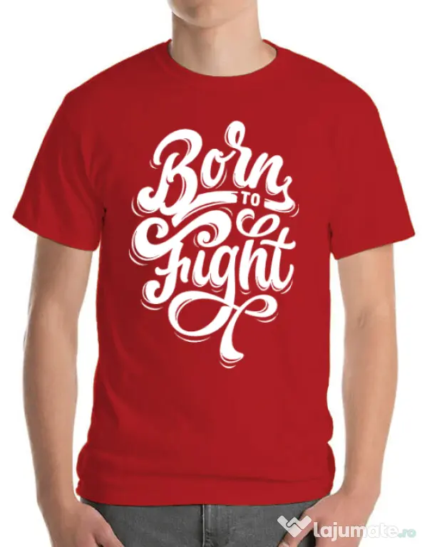Tricou ADLER barbat Born To Fight Rosu