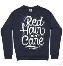 Bluza ADLER barbat Red Hair Dont Care Denim inchis