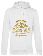 Hoodie barbat cu gluga Its not the mountain we conquer Alb