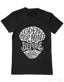 Tricou ADLER barbat Open your mind Negru