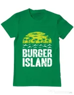 Tricou ADLER barbat Burger island Verde mediu