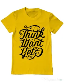 Tricou ADLER barbat Think it Galben