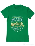 Tricou ADLER barbat Make yourself a priority Verde mediu