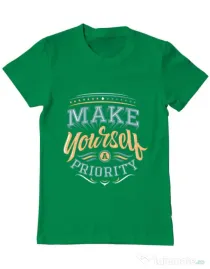 Tricou ADLER barbat Make yourself a priority Verde mediu