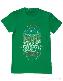 Tricou ADLER barbat Make people feel good Verde mediu