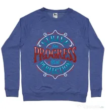 Bluza ADLER barbat Strive For Progress Not Perfection Albastru melanj