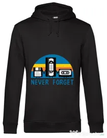 Hoodie barbat cu gluga Never forget Negru
