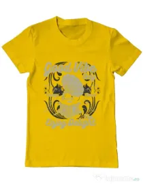 Tricou ADLER barbat Good Vibe Only Galben