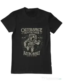 Tricou ADLER barbat Astronaut Negru