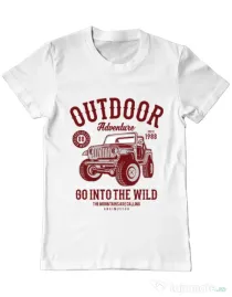 Tricou ADLER barbat Outdoor Adventure Alb