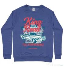 Bluza ADLER barbat King Of The Road Albastru melanj