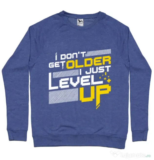 Bluza ADLER barbat I dont get older Albastru melanj