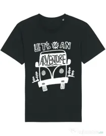Tricou STANLEY STELLA barbat Lets Go an Adventure Negru