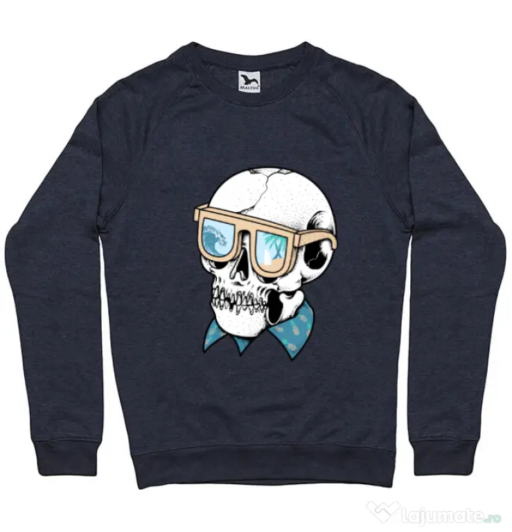 Bluza ADLER barbat Skull Holiday Denim inchis