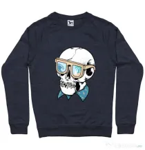 Bluza ADLER barbat Skull Holiday Denim inchis