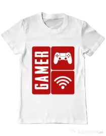 Tricou ADLER barbat Gamer Alb