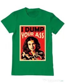 Tricou ADLER barbat I dump your ass Verde mediu
