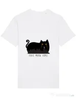 Tricou STANLEY STELLA barbat Take Meow Home Alb