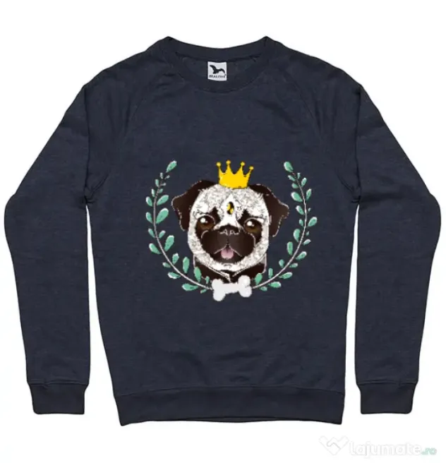 Bluza ADLER barbat King Of Pug Denim inchis