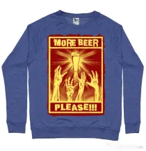 Bluza ADLER barbat Thirsty zombies Albastru melanj