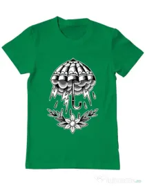 Tricou ADLER barbat Umbrella Tattoo Verde mediu