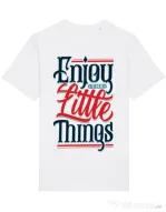 Tricou STANLEY STELLA barbat Enjoy The Little Things Alb