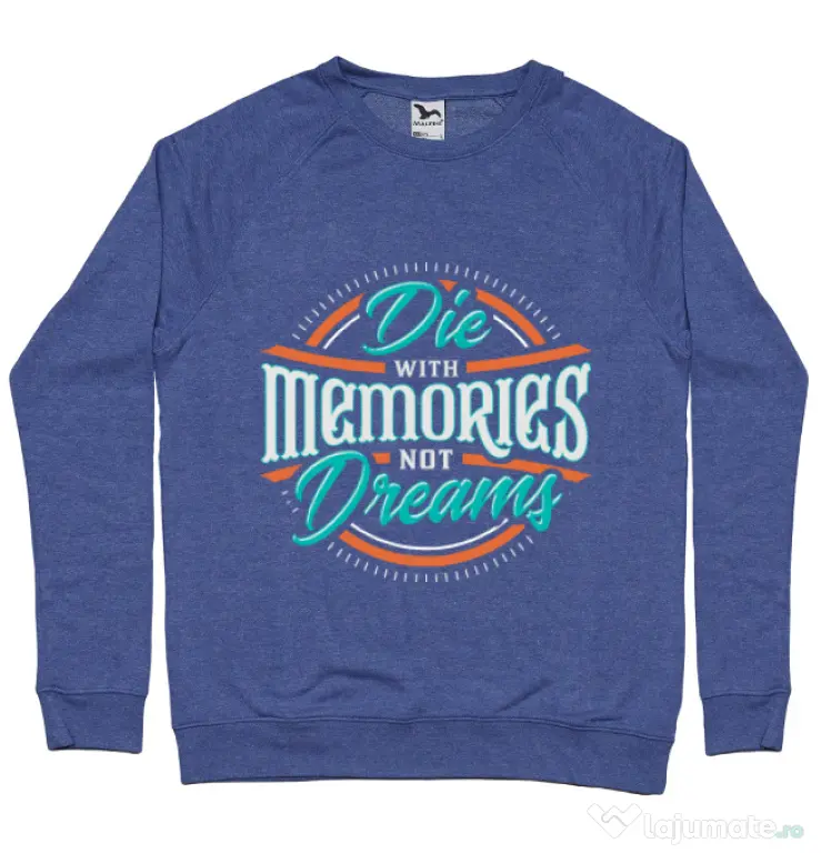 Bluza ADLER barbat Die With Memories Not Dreams Albastru melanj