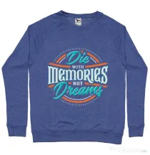 Bluza ADLER barbat Die With Memories Not Dreams Albastru melanj