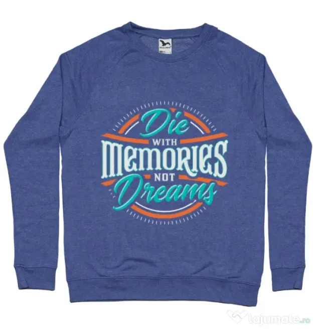 Bluza ADLER barbat Die With Memories Not Dreams Albastru melanj