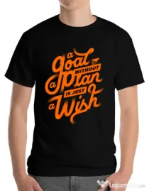 Tricou ADLER barbat A Goal Without a Plan is Just a Wish Negru