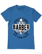 Tricou ADLER barbat Professional barber Albastru azuriu