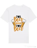 Tricou STANLEY STELLA barbat Two beer Alb