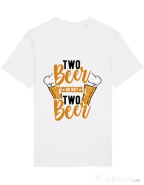 Tricou STANLEY STELLA barbat Two beer Alb