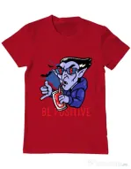 Tricou ADLER barbat Be positive Rosu