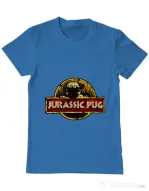 Tricou ADLER barbat Jurassic Pug Albastru azuriu