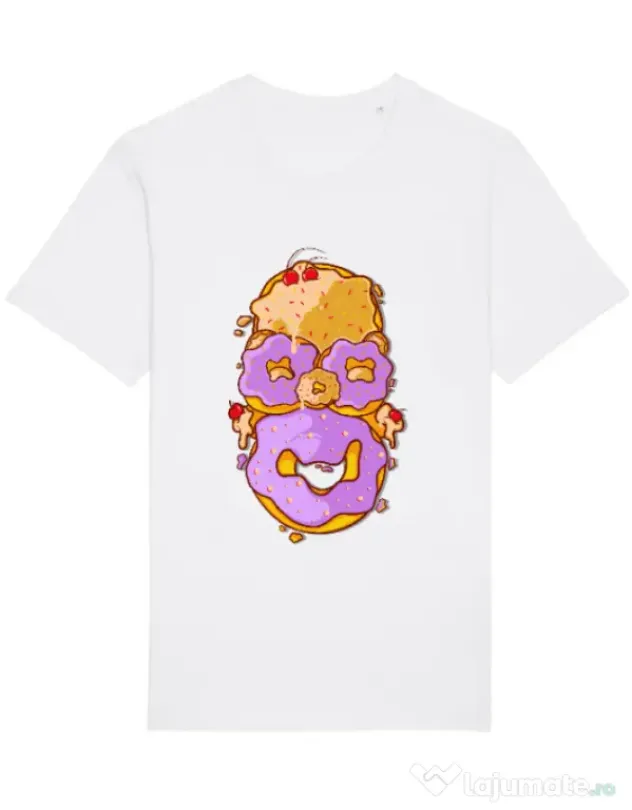 Tricou STANLEY STELLA barbat Homer Donut Alb
