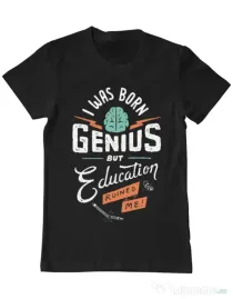 Tricou ADLER barbat Born Genius Negru